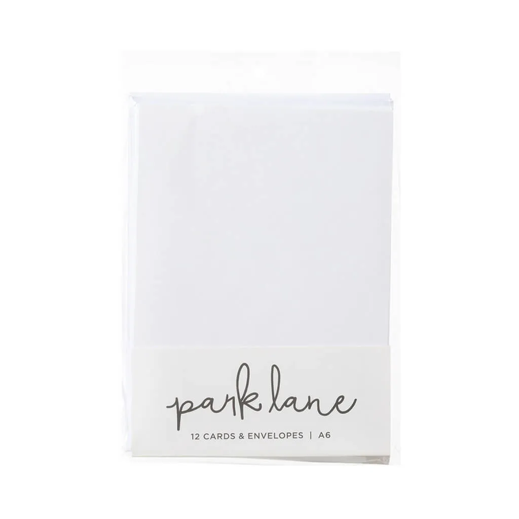 A6 White Cards and Envelopes 12ct