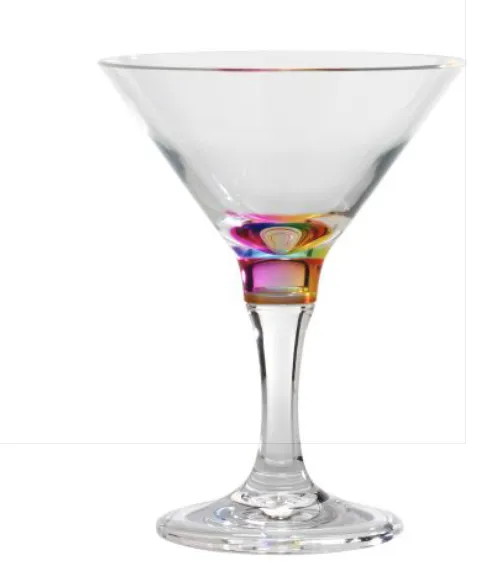 Acrylic Martini Glass - Rainbow - 9oz