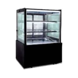 Alpha Commercial Cake Showcase Square 306L Black Marble Coating 900mm