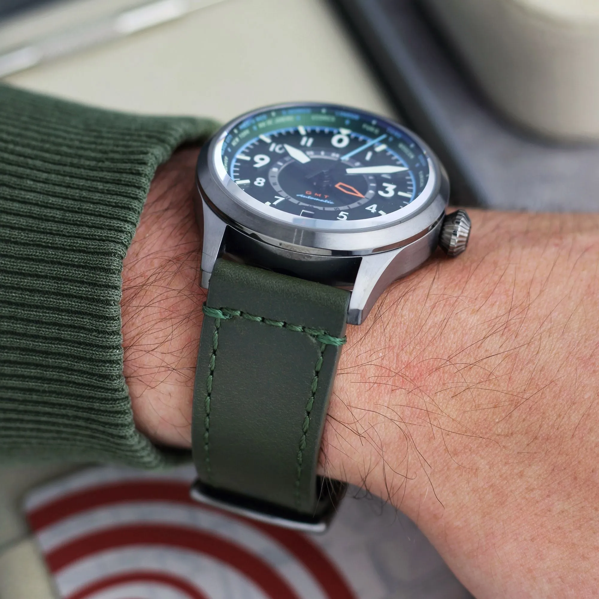 AVI-8 Flyboy Jungle Green Wingman Worldtimer GMT Automatic AV-4120-05