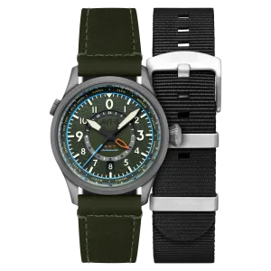 AVI-8 Flyboy Jungle Green Wingman Worldtimer GMT Automatic AV-4120-05