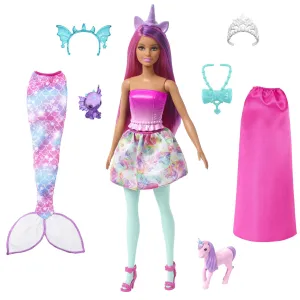 Barbie Doll And Fantasy Pets, Dress-Up Doll, Mermaid Tail And Skirt