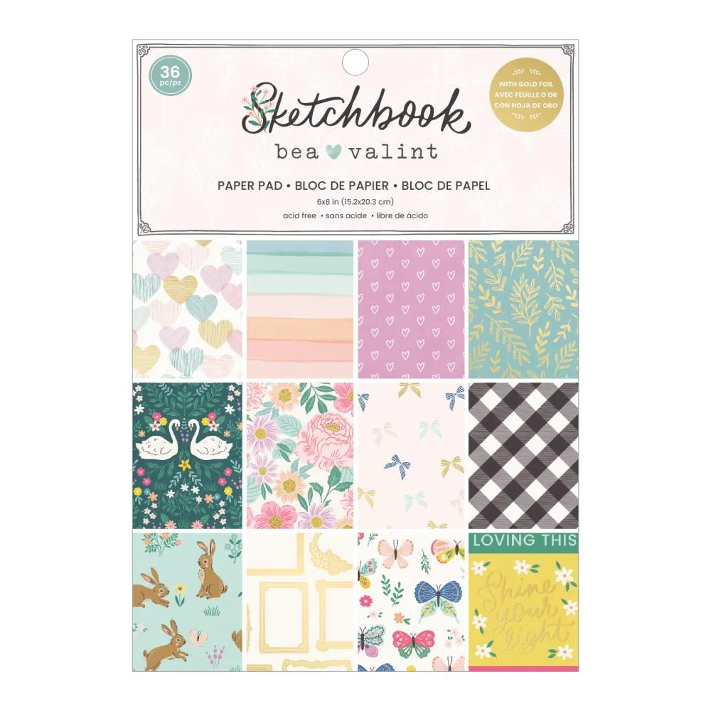 Bea Valint Sketchbook Paper Pad 6"X8" 36 Sheets