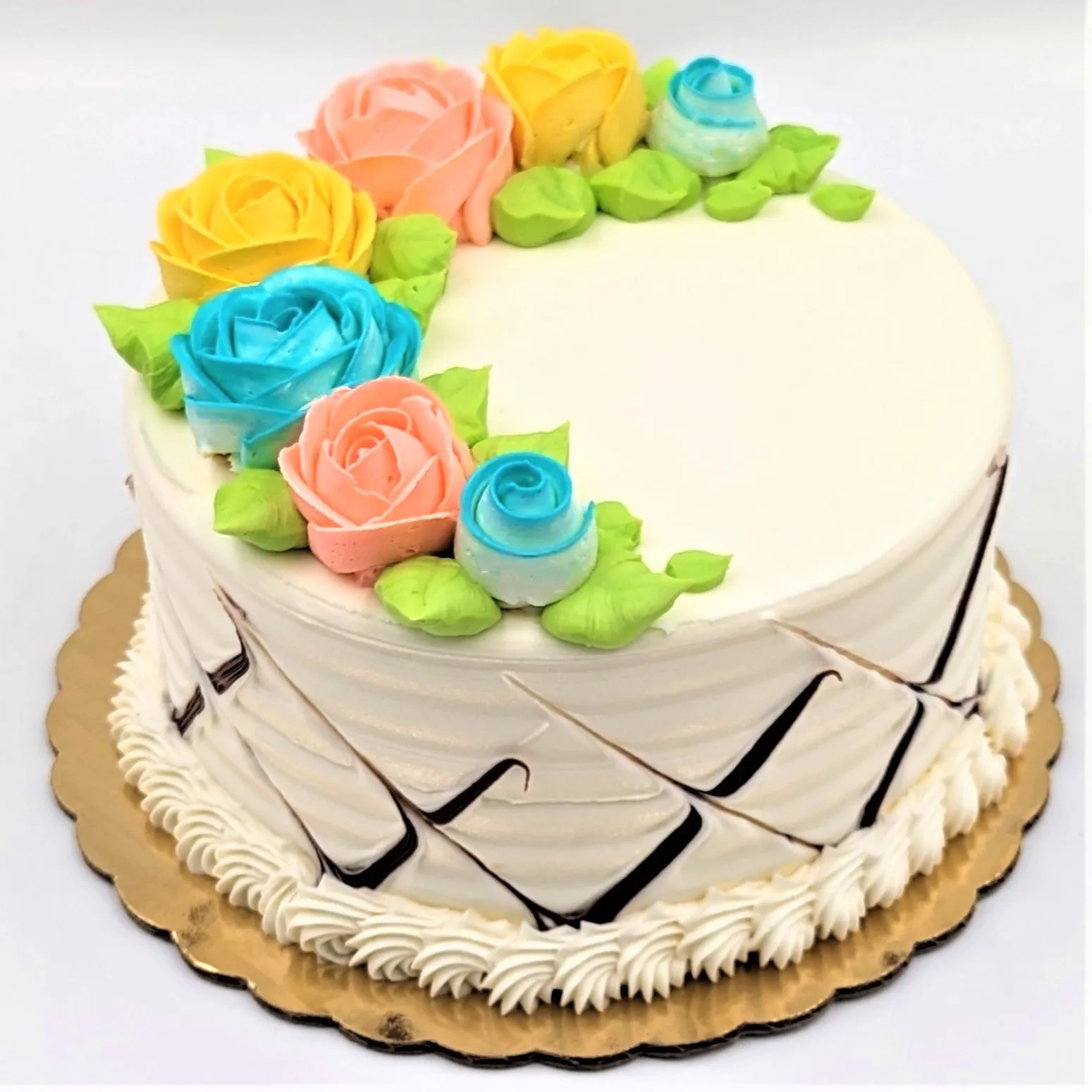 Birthday Cake - Marble Cake with Flowers