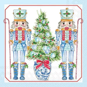 Blue Nutcrackers Christmas Paper Napkins 20/pk