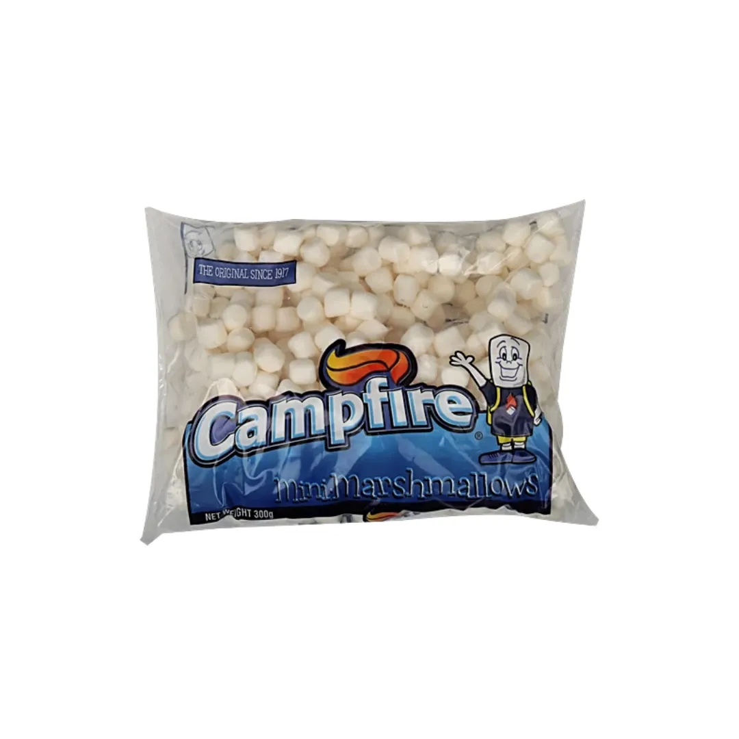 Campfire Premium Quality Mini Marshmallows 300g – Perfect for Baking, S'mores & Hot Chocolate