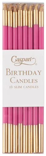 Caspari Slim Birthday Candles - (multiple variants)