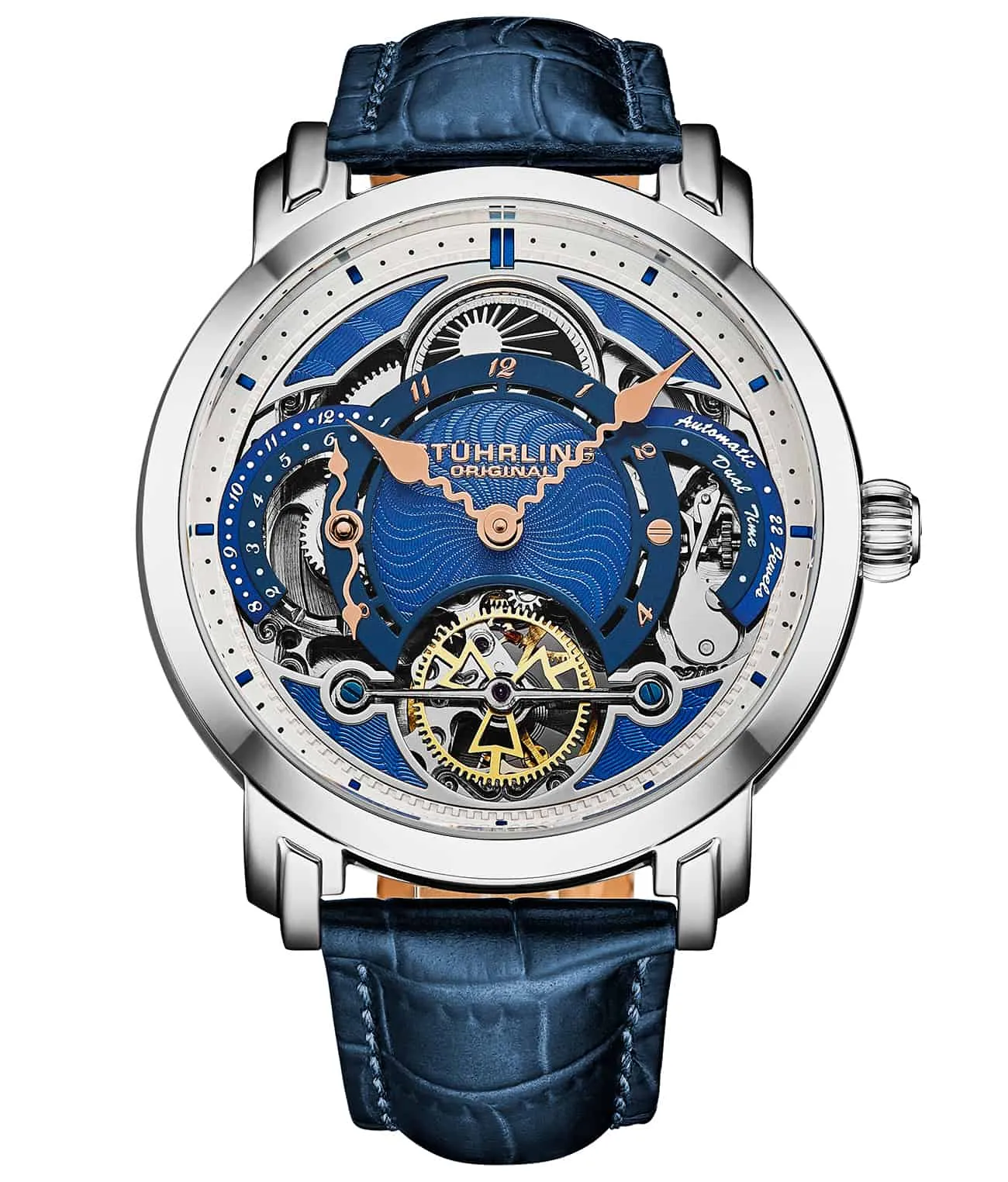 Celestial Timekeeper 1017 Dual Time Automatic 44mm Skeleton Watch