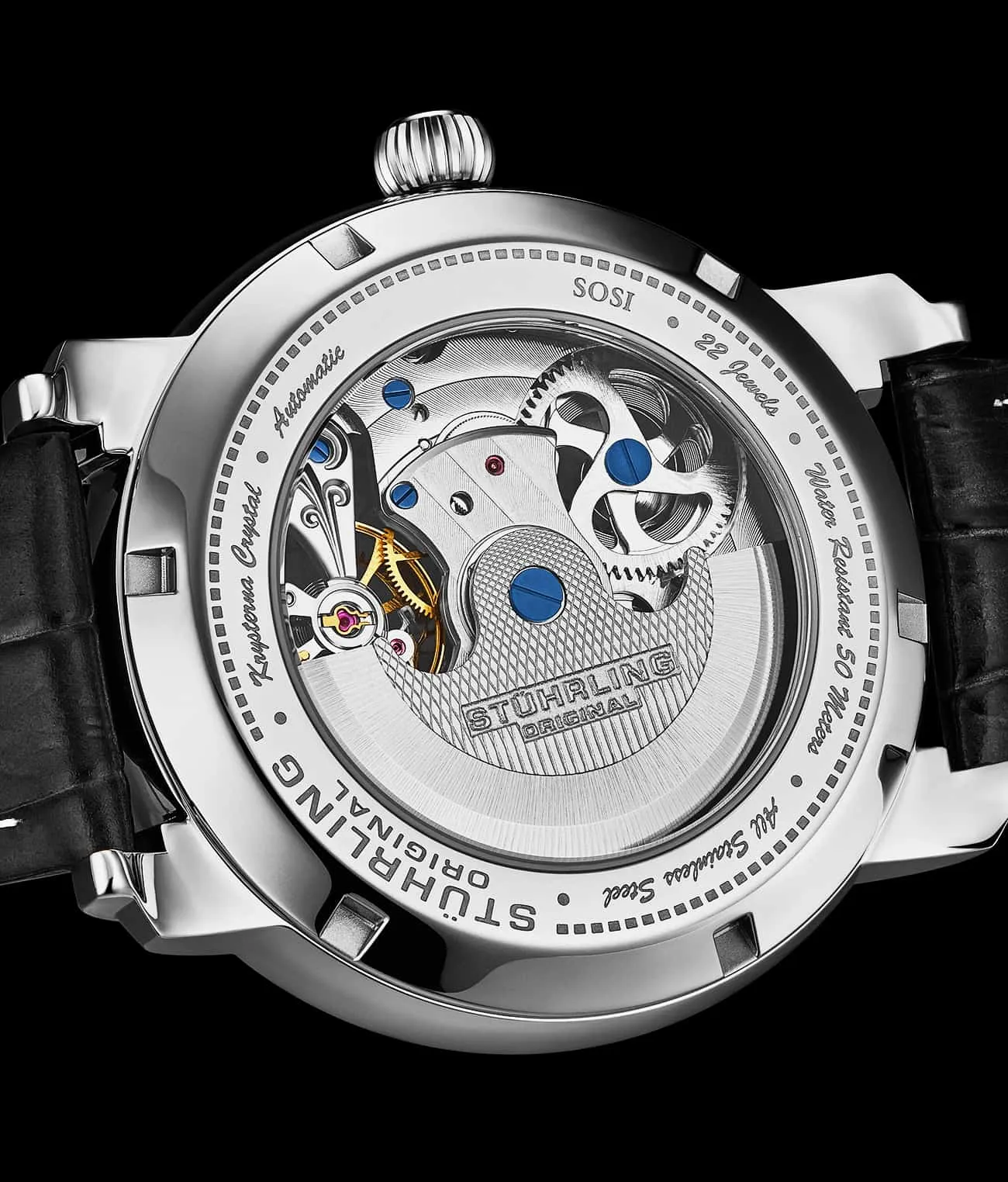 Celestial Timekeeper 1017 Dual Time Automatic 44mm Skeleton Watch