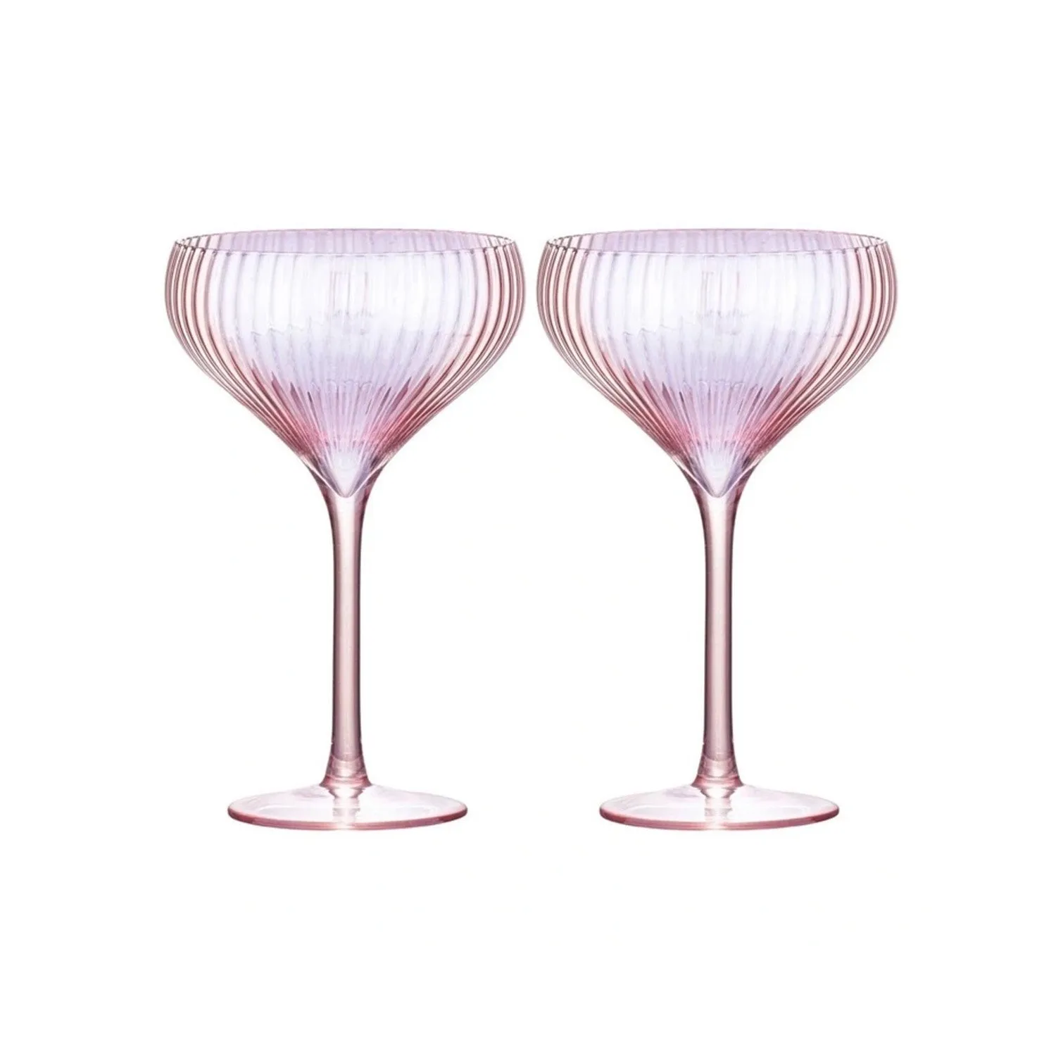 Cocktail Glass 2pk Thalia - Pink Quartz