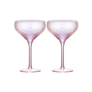 Cocktail Glass 2pk Thalia - Pink Quartz