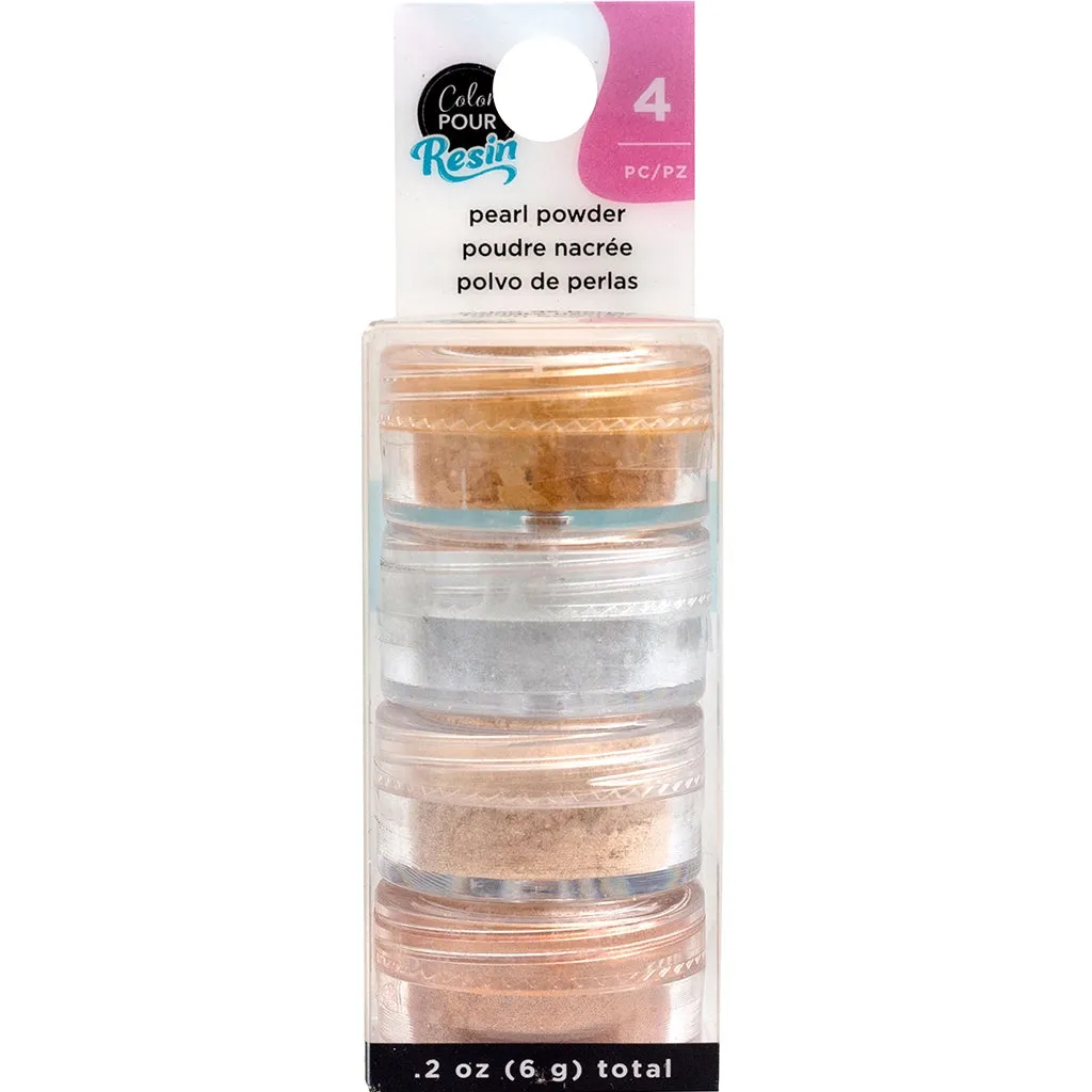 Color Pour Resin Pearlscent Powder, 4pc