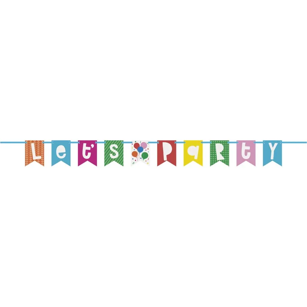 Colorful Balloons Pennant Banner 6ft