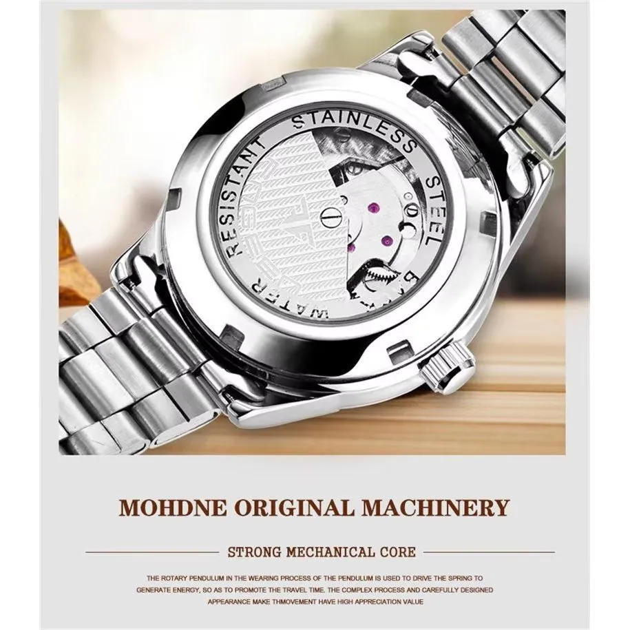 DiamondLux Automatic Crystal Glass Mechanical Watch