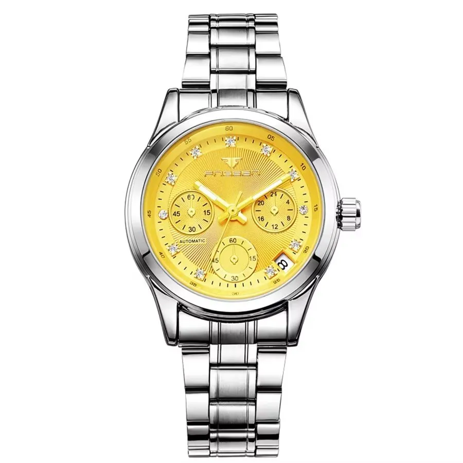 DiamondLux Automatic Crystal Glass Mechanical Watch