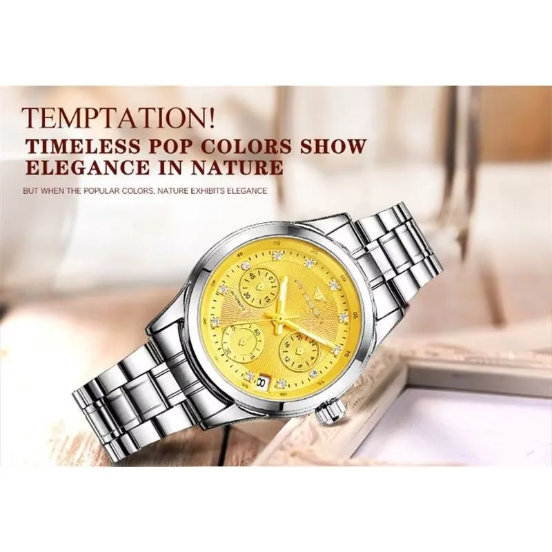 DiamondLux Automatic Crystal Glass Mechanical Watch