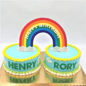 Double Rainbow Cakes