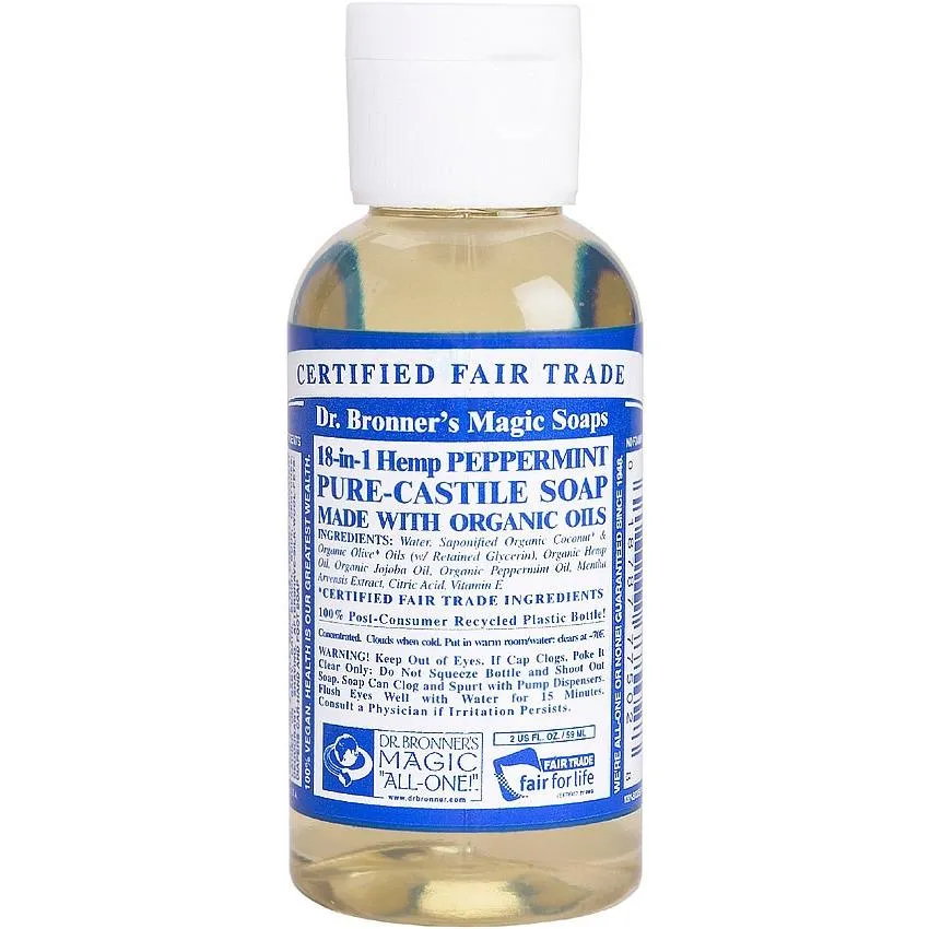 Dr Bronners Liquid Castile Soap Peppermint 59ml