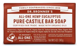 Dr. Bronner's Pure Castile Bar Soap-Eucalyptus 5 oz Bar