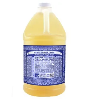 Dr. Bronner's Pure Castile Liquid Soap-Peppermint 64 oz Liquid