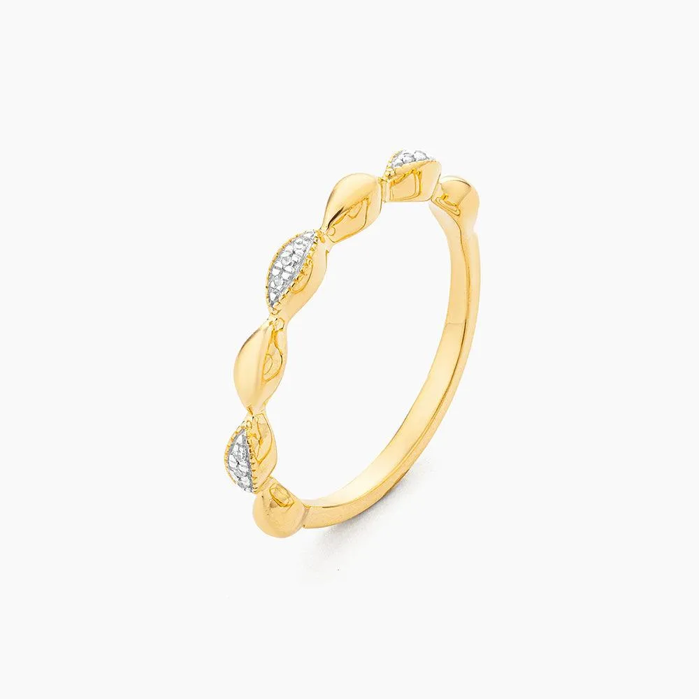 Ella Stein Oval Triple Stackable Ring Set in Gold - Size 6