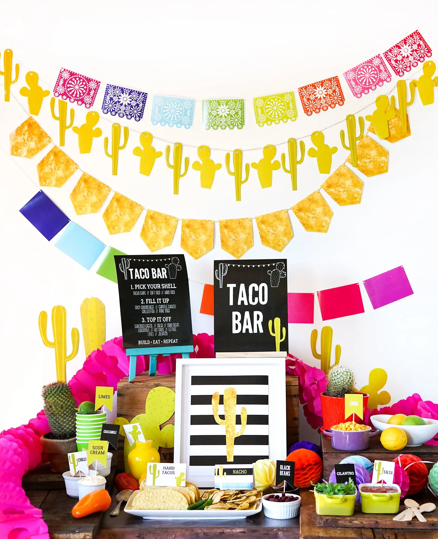 Fiesta Taco Bar Decorations | Tex Mex | Cinco de Mayo