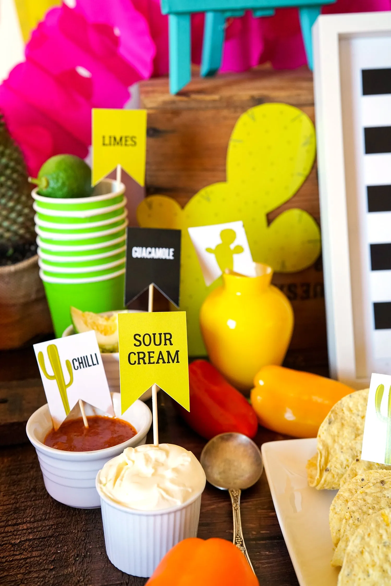 Fiesta Taco Bar Decorations | Tex Mex | Cinco de Mayo