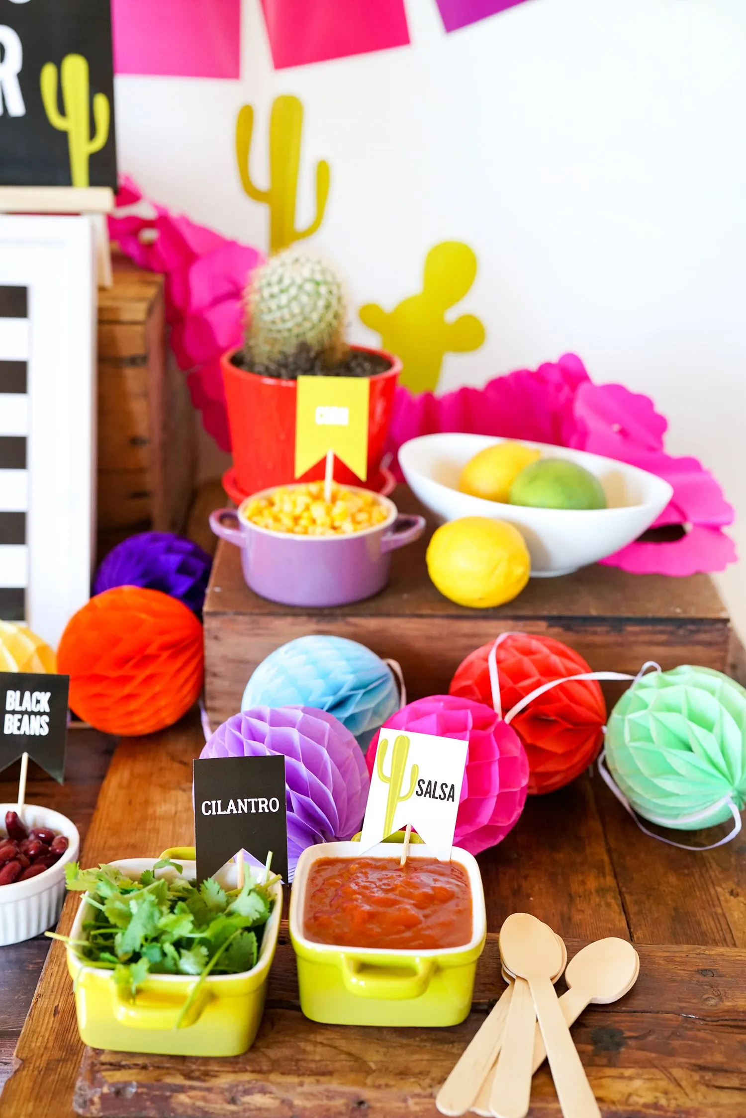 Fiesta Taco Bar Decorations | Tex Mex | Cinco de Mayo