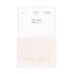 Floral Elegance Laser Embossed Accessory Card with Classic Script Personalisation