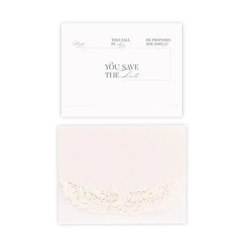 Floral Elegance Laser Embossed Accessory Card with Classic Script Personalisation