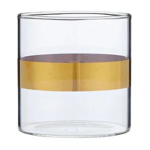 Glass with Gold Band