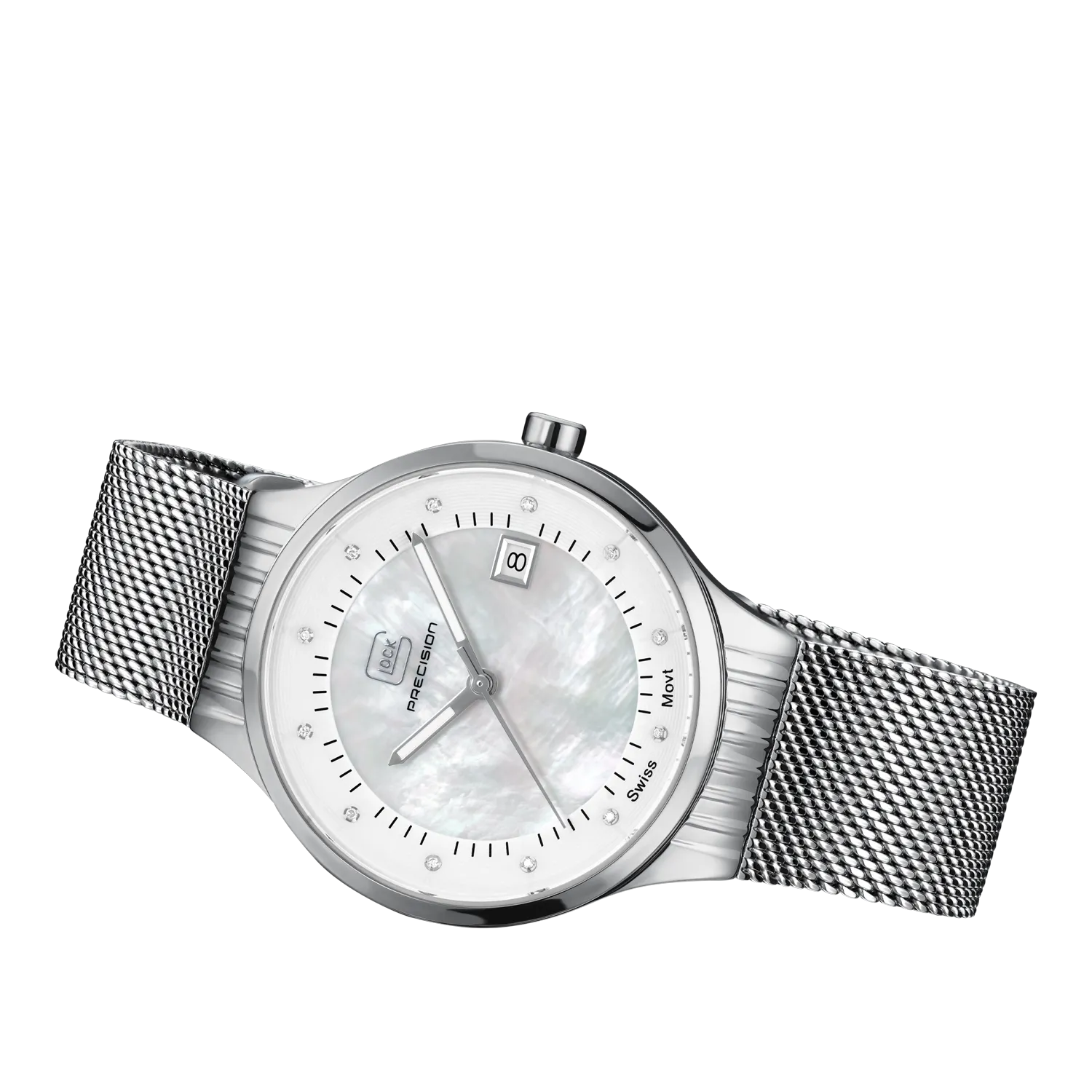 Glock Precision Lady's Stainless Steel Dress Watch GW-28-1-18