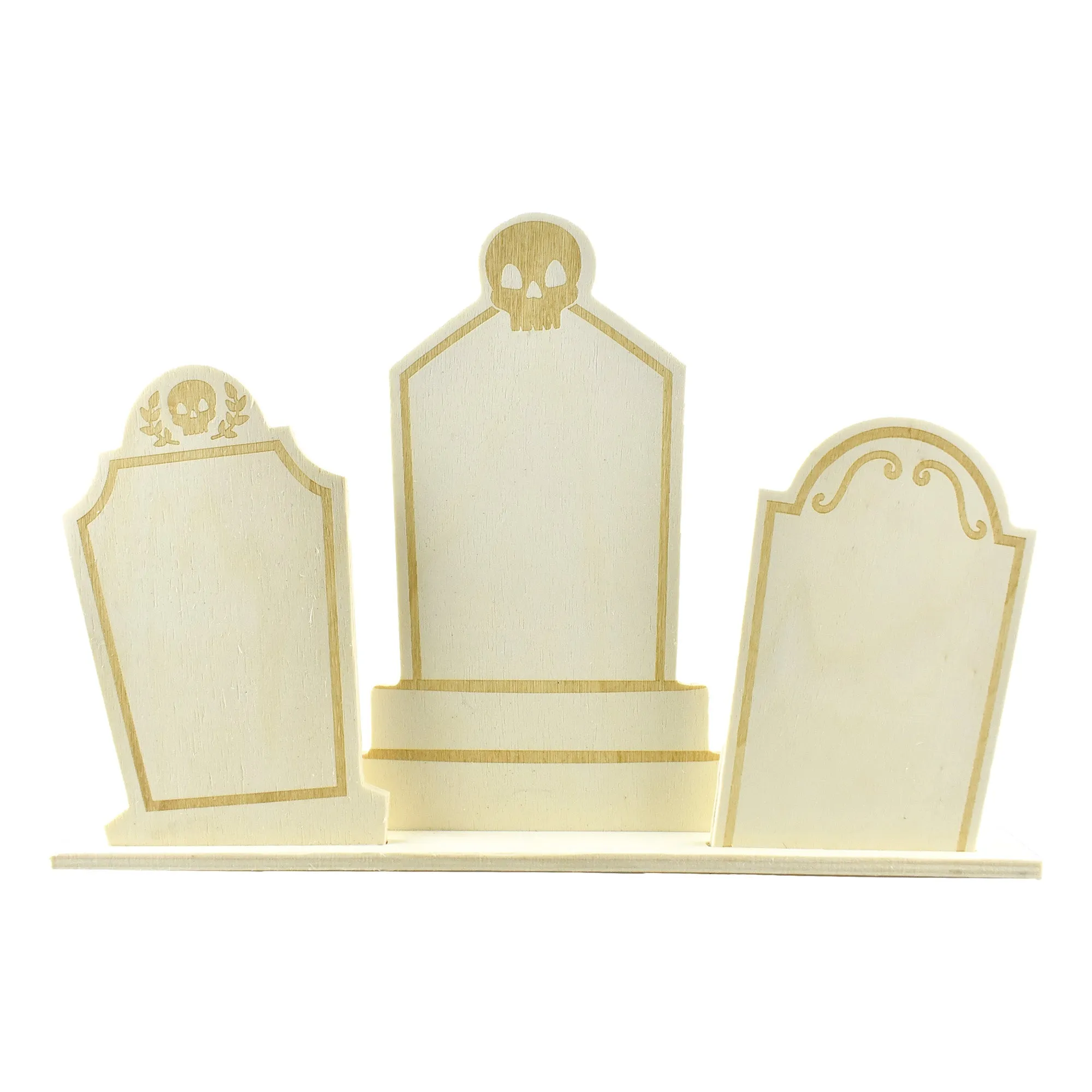 Graveyard Headstone Wooden Table Top Decoration, 9-1/4-Inch