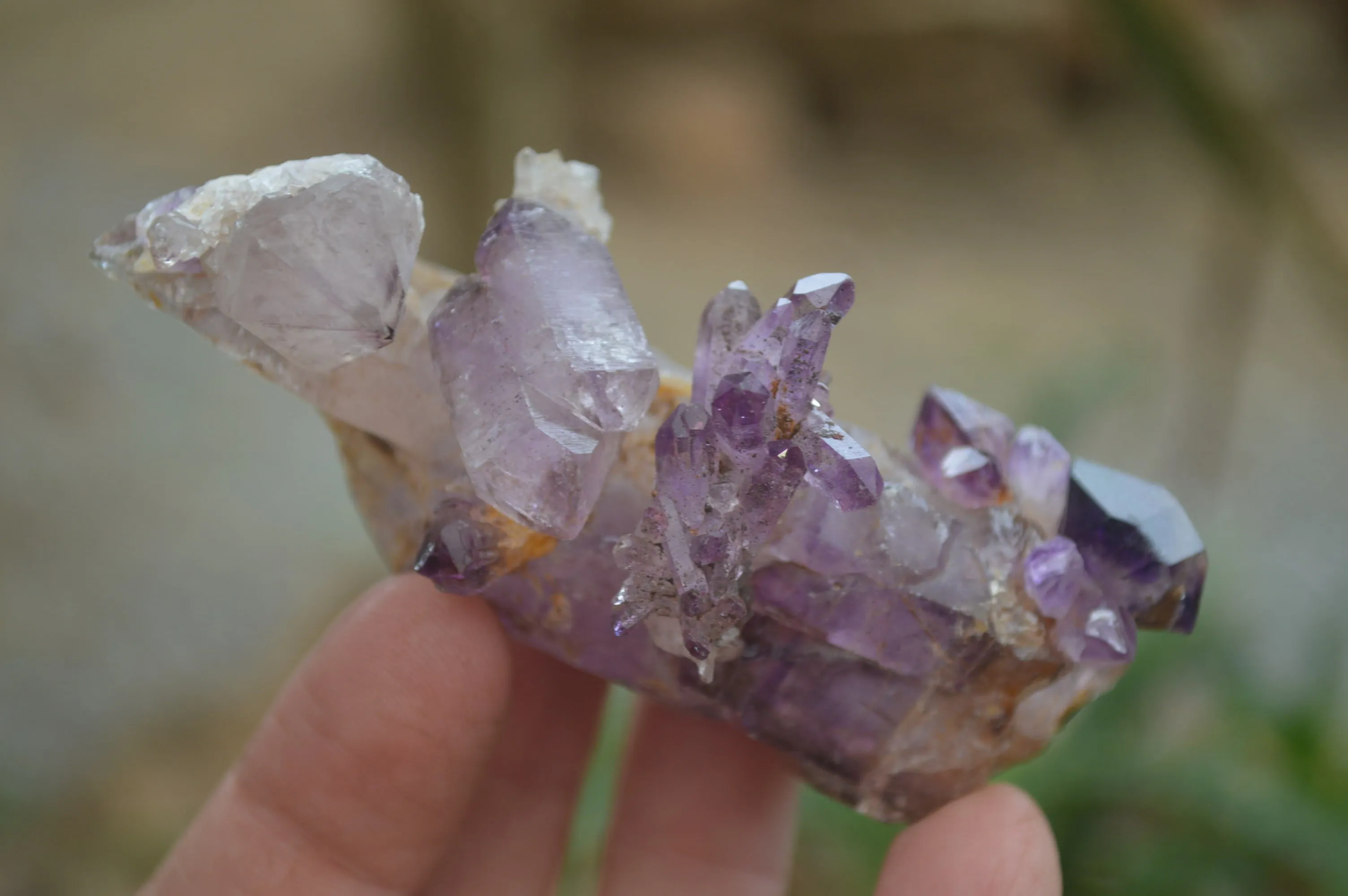 Hand Made Amethyst Conglomerate Specimens x 6 From Chiredzi, Zimbabwe