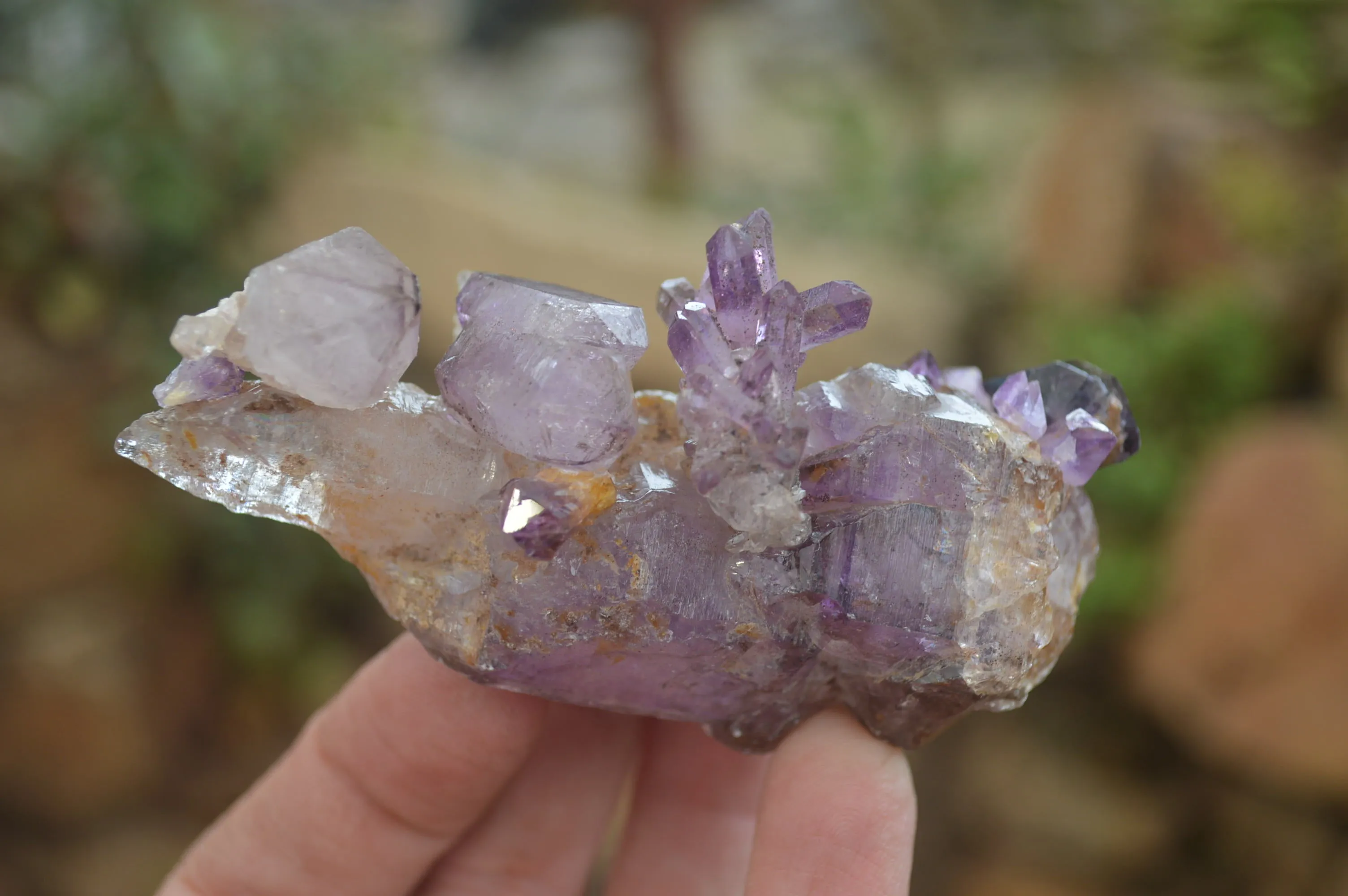 Hand Made Amethyst Conglomerate Specimens x 6 From Chiredzi, Zimbabwe