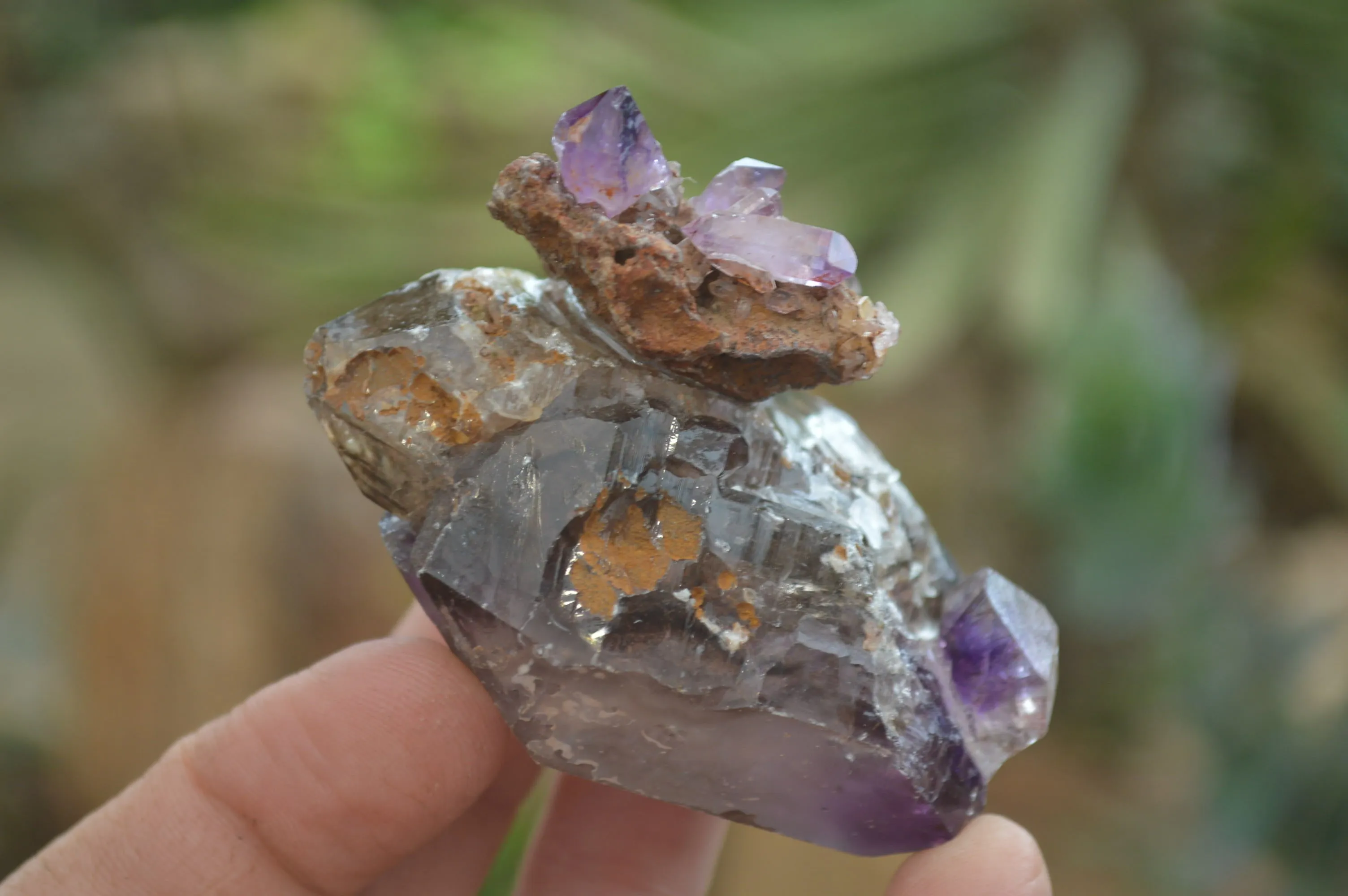 Hand Made Amethyst Conglomerate Specimens x 6 From Chiredzi, Zimbabwe