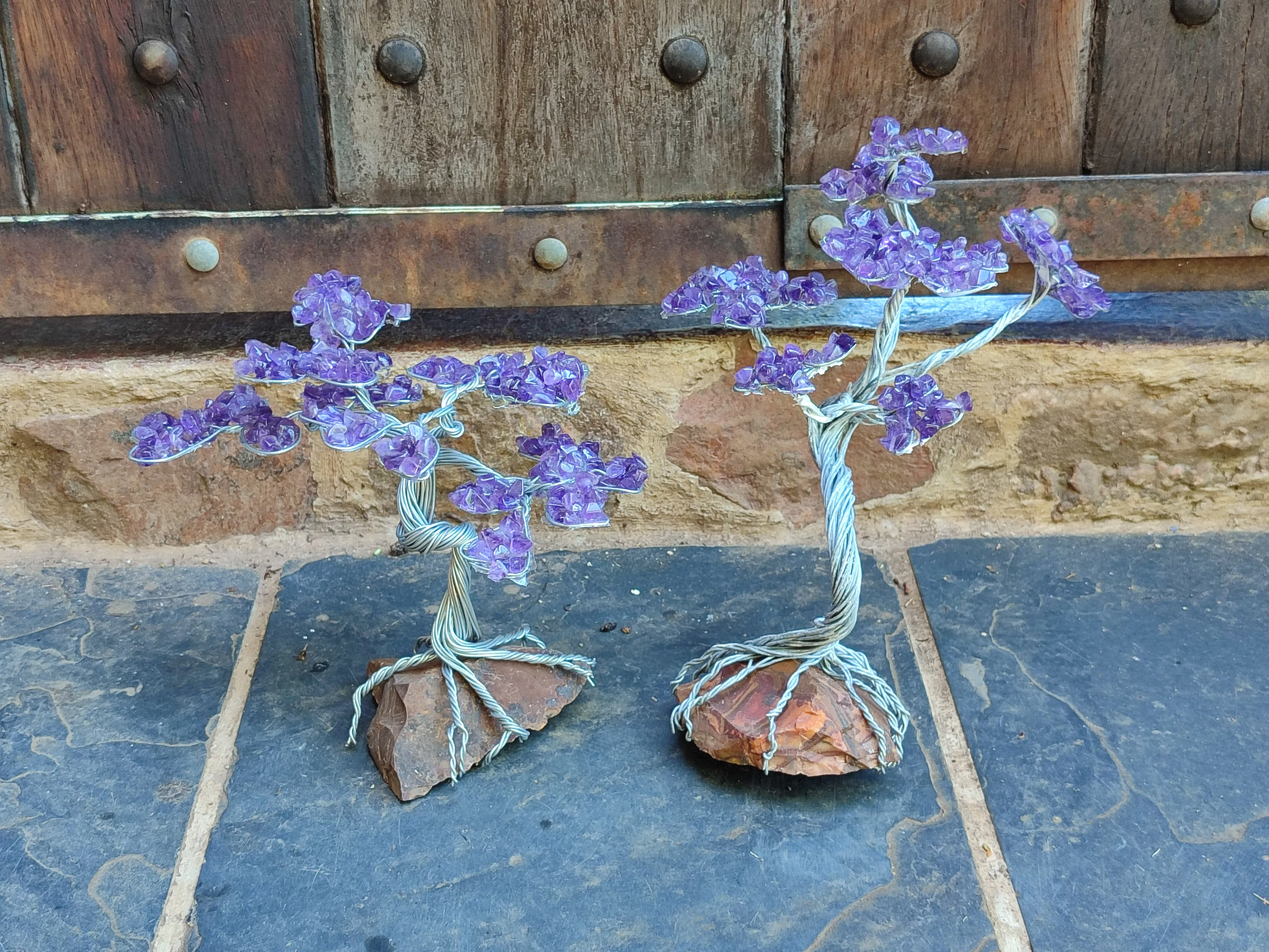 Hand Made Amethyst Tumble Chip & Wire Wrap Tree - Sold Per Item - From South Africa