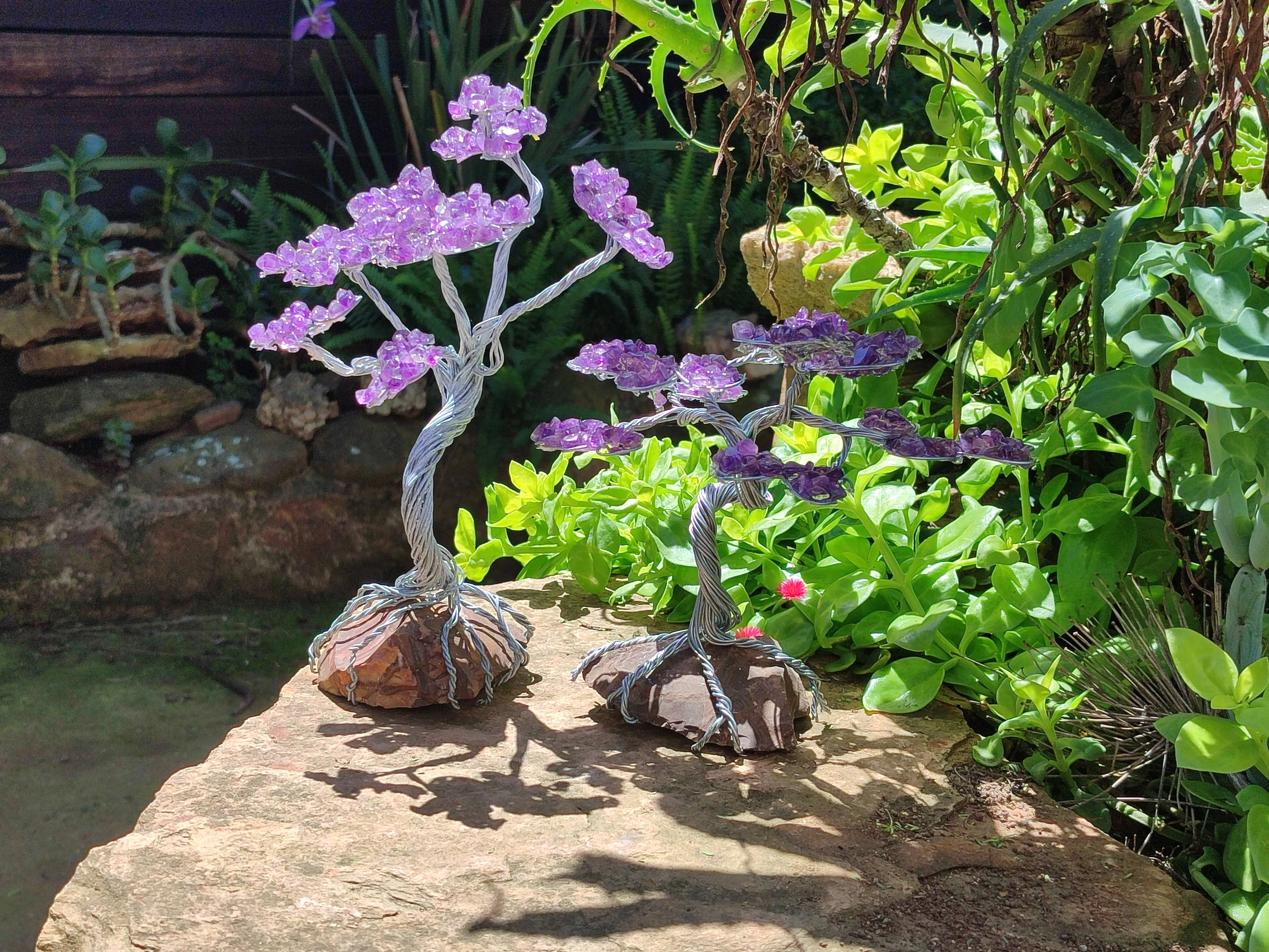 Hand Made Amethyst Tumble Chip & Wire Wrap Tree - Sold Per Item - From South Africa