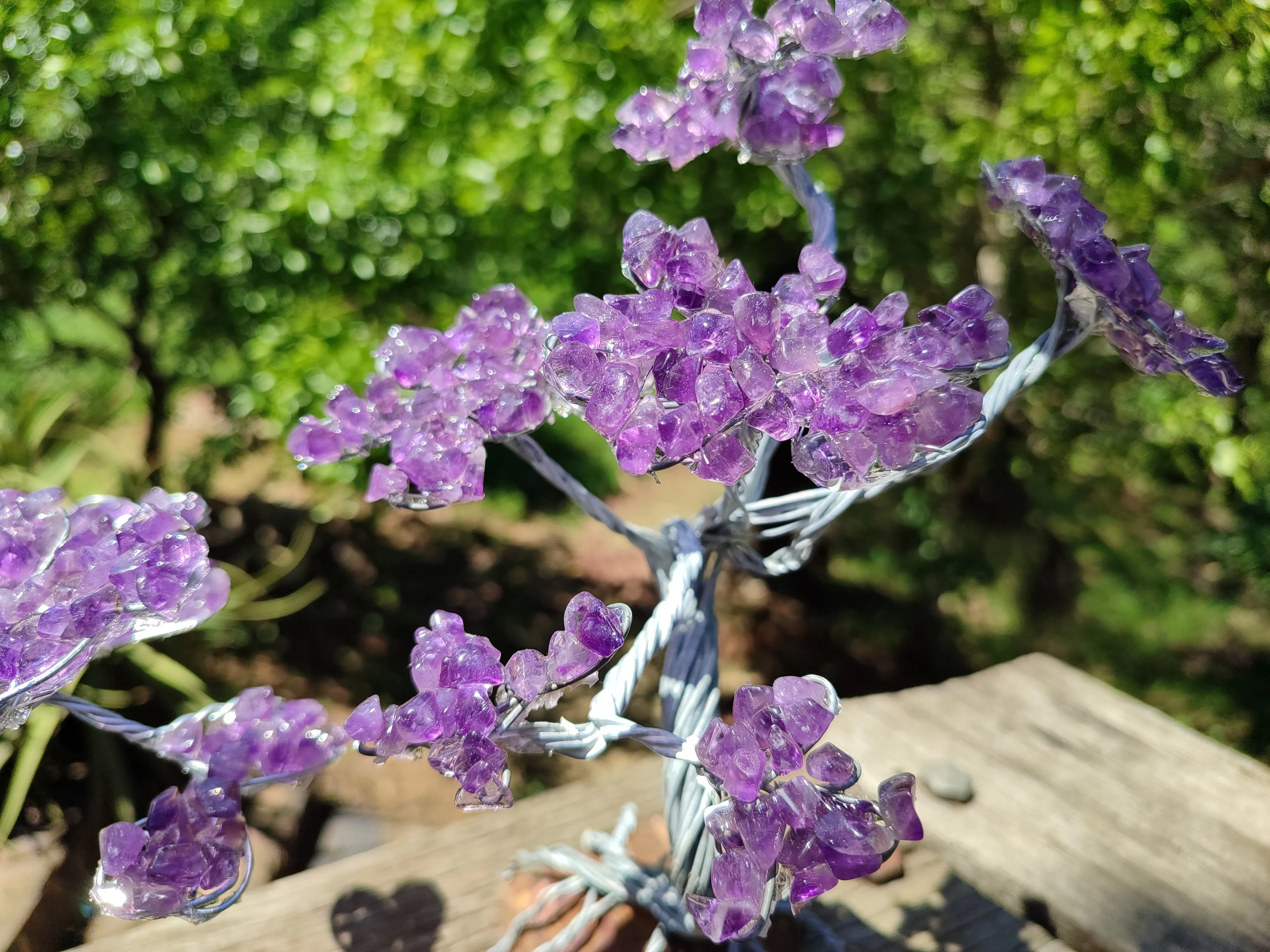 Hand Made Amethyst Tumble Chip & Wire Wrap Tree - Sold Per Item - From South Africa