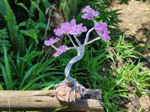 Hand Made Amethyst Tumble Chip & Wire Wrap Tree - Sold Per Item - From South Africa