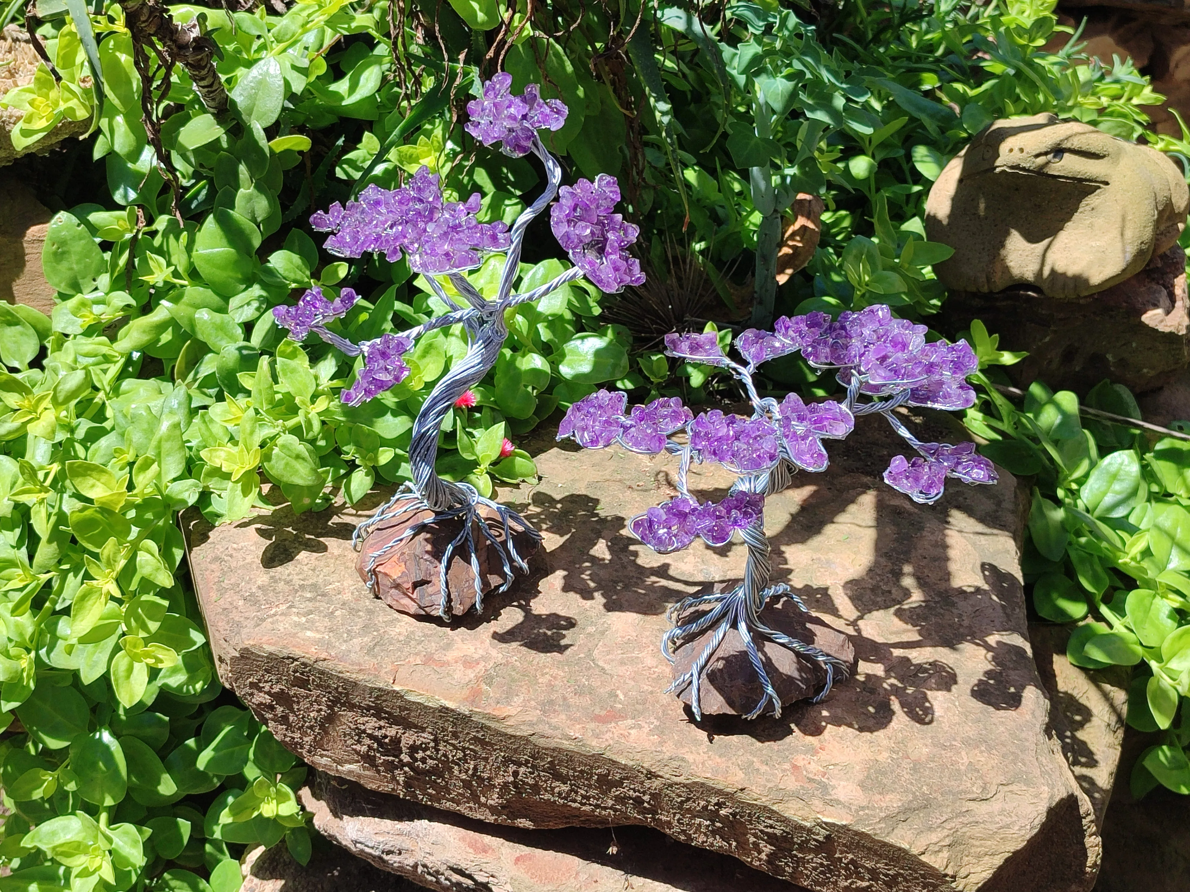 Hand Made Amethyst Tumble Chip & Wire Wrap Tree - Sold Per Item - From South Africa