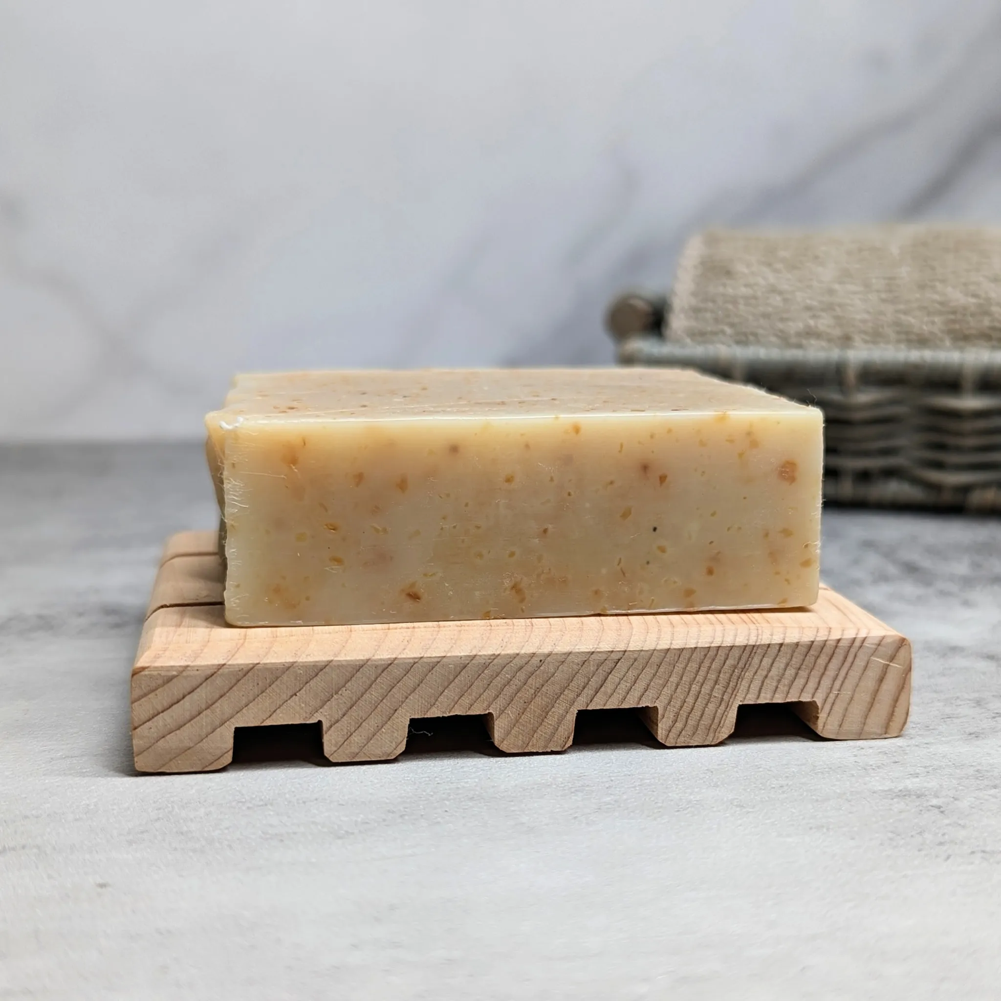 Handcrafted Cedar Soap / Solid Shampoo Dish