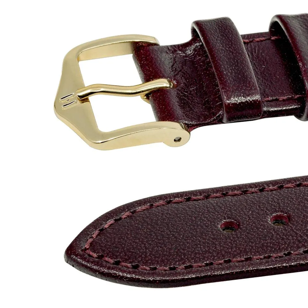 Hirsch OSIRIS Calf Leather Watch Strap (Gold Buckle)