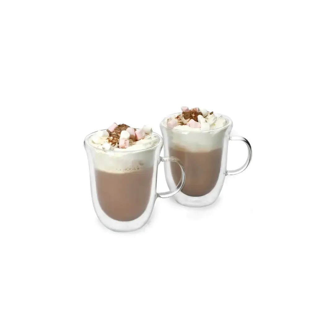 La Cafetiere 2pk Double Walled Hot Chocolate Mugs 350ml