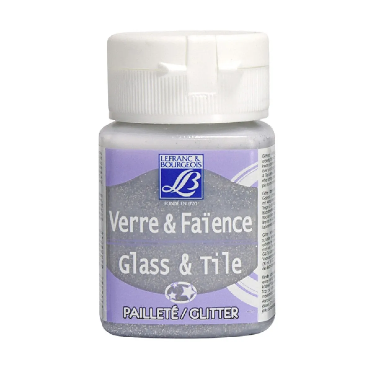 Lefranc & Bourgeois - 50ml Glitter Silver - L&B Glass & Tile Paint