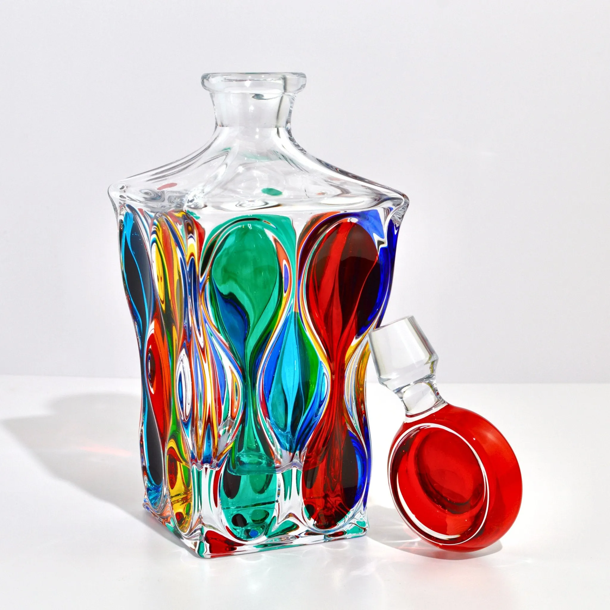 Mare Decanter, Hand-Painted Italian Crystal, Made in Italy