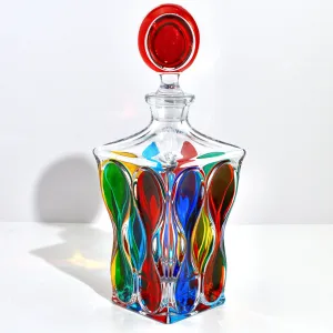 Mare Decanter, Hand-Painted Italian Crystal, Made in Italy