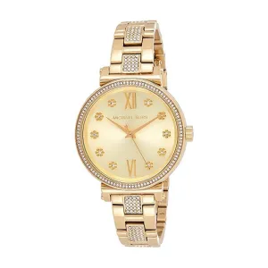 Michael Kors -  Women’s Quartz Stainless Steel Gold Dial 36mm Watch MK3881