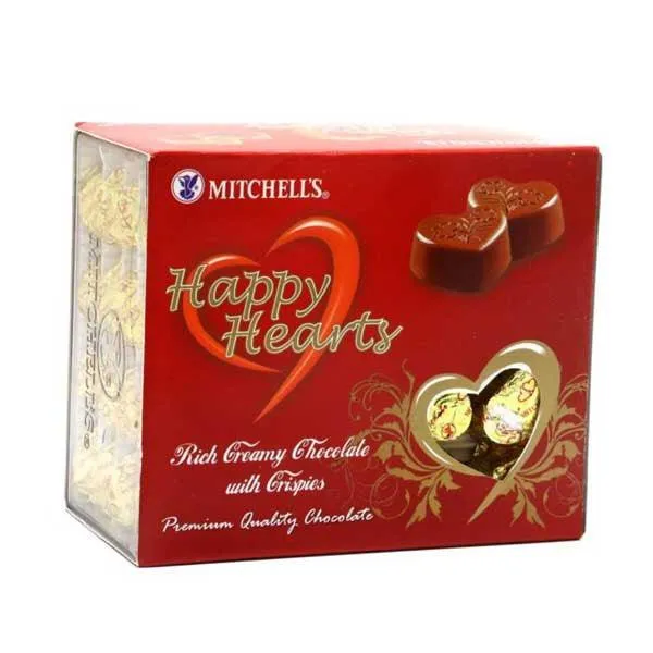 MITCHELL'S HAPPY HEARTS CHOCOLATE 50PCS 7.5GM