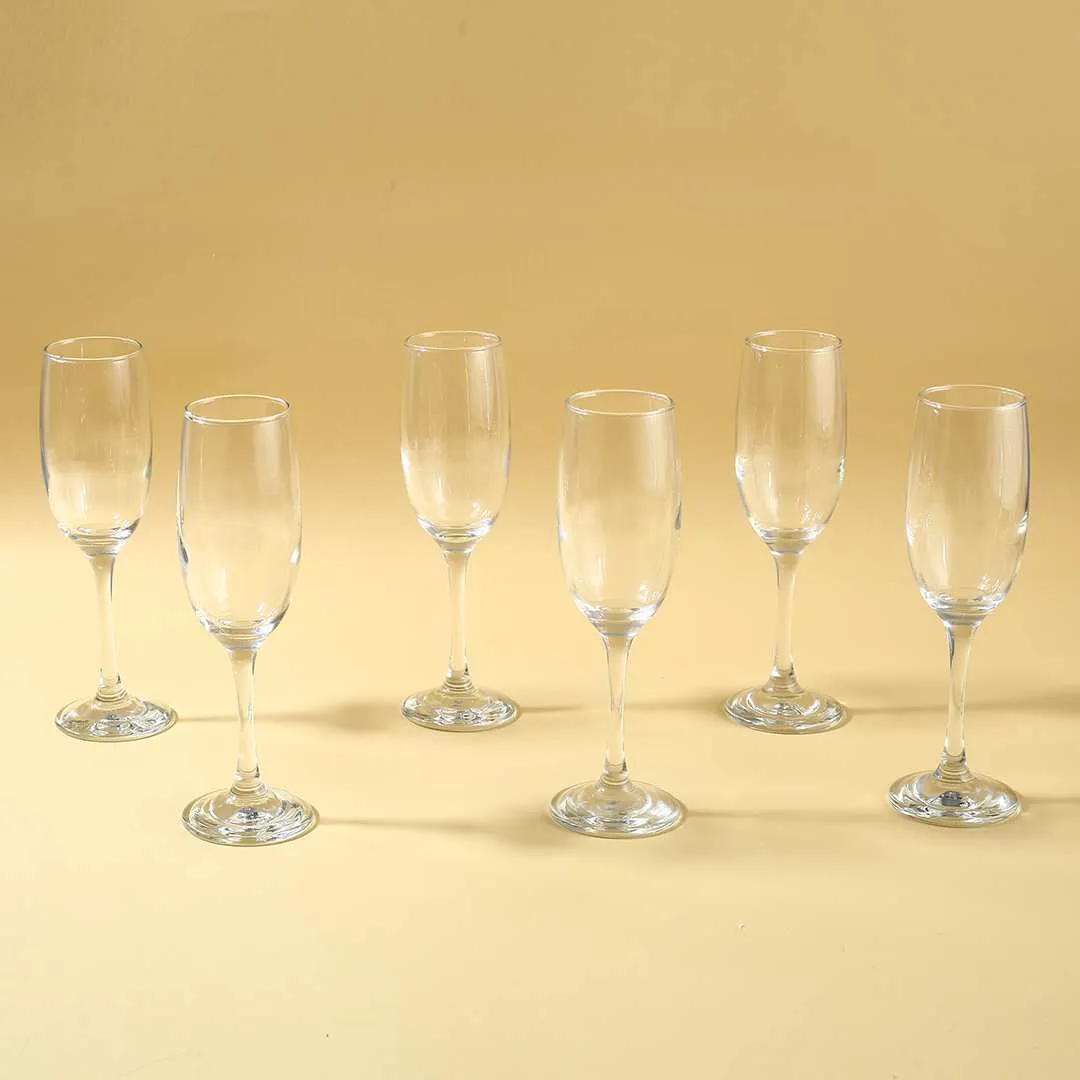 Modena Champagne Flute Glass 190 Ml (Set Of 6)